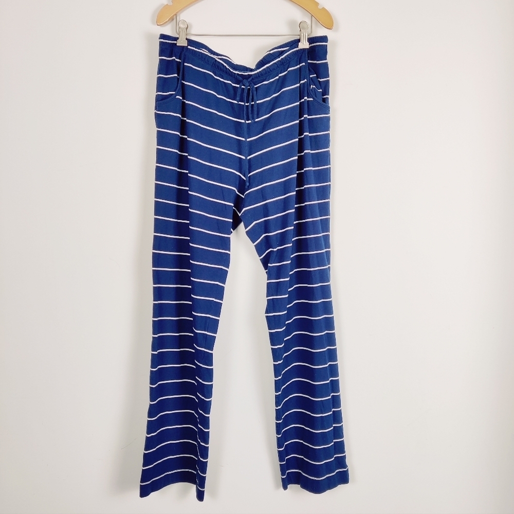 Gilligan & O'Malley Women's Striped Loungewear Sweatpants Size XL Nautical